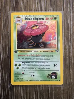 Pokemon Erika's Vileplume Holo Rare 1st Edition 005/132 Gym Heroes 80 HP - Image 1