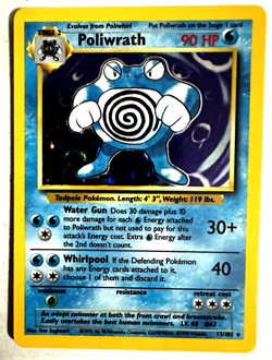 Pokemon Poliwrath Holo 13/102 Base Set Unlimited WOTC Lightly Played - Image 1