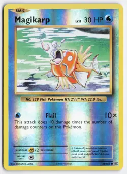 Magikarp 33/108 Common Evolutions Pokemon Reverse Holo Lightly Played - Image 1