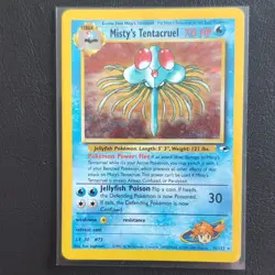 Pokemon TCG Misty's Tentacruel 10/132 Gym Heroes Holo Rare Unlimited - Image 1