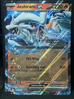 Reshiram ex Pokemon TCG Journey Together Jumbo Stamped Promo Card 030/159 - Image 1
