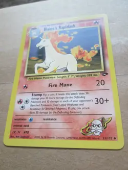 Blaine's Rapidash - 33/132 - Uncommon WOTC TCG—Gym Challenge Set Pokemon Card - Image 5