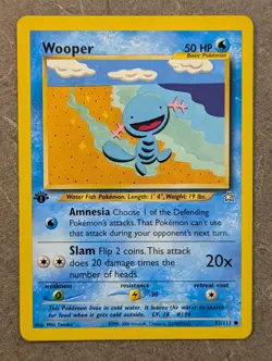 Pokemon Card 2000 1ST EDITION WOOPER 82/111 Neo Genesis Common NM - Image 1