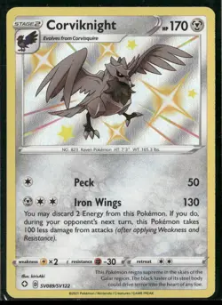 Corviknight SV089/SV122 Shiny Rare Shining Fates Shiny Vault Pokemon Holo NM - Image 1