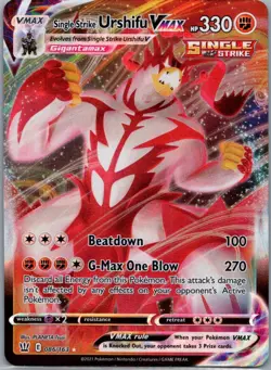 Single Strike Urshifu VMAX 086/163 Holo VMAX Rare Battle Styles Pokemon Holo NM - Image 1