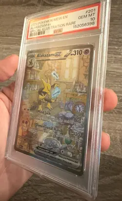 2023 POKEMON MEW-EN 151 ALAKAZAM EX 201/165 SPECIAL ILLUSTRATION RARE SIR PSA 10 - Image 4
