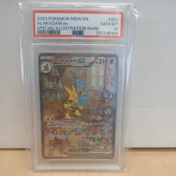 2023 POKEMON MEW-EN 151 ALAKAZAM EX 201/165 SPECIAL ILLUSTRATION RARE SIR PSA 10 - Image 1