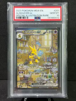 2023 POKEMON MEW EN-151 SPECIAL ILLUSTRATION RARE #201 ALAKAZAM EX PSA 10 - Image 1