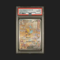 2023 Pokemon Mew En-151 Special Illustration Rare #201 Alakazam EX PSA 10 - Image 1