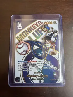 Monkey.D.Luffy LA Dodgers X One Piece EB02-010 CUSTOM FAN MADE PROXY - Image 1