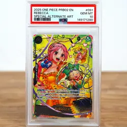 2025 ONE PIECE PRB02-PREM BOOSTER -ONE PIECE CARD THE BEST- VOL.2 REBECCA PSA 10 - Image 1