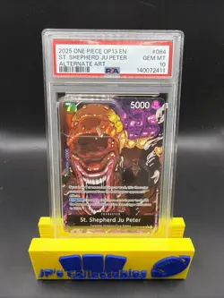2025 One Piece EN OP13 St. Shepherd Ju Peter #084 Alternate Art PSA 10 - Image 1