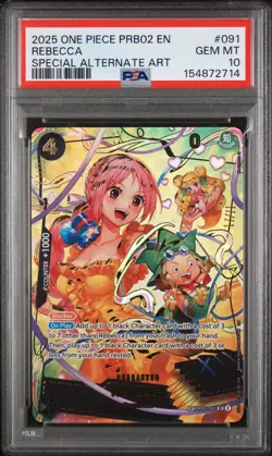 One Piece Rebecca PRB02-091 Special Alt Art SP - PSA 10 - Image 1
