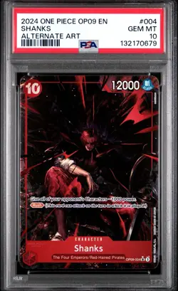 2024 One Piece Shanks Alternate Art OP09-004 Emperors in the New World PSA 10 - Image 1