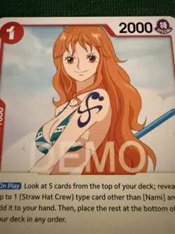 One piece TCG Romance Dawn Op01 Nami Promo Demo Version Not tournament Legal - Image 1