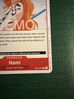 One piece TCG Romance Dawn Op01 Nami Promo Demo Version Not tournament Legal - Image 5