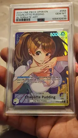 Bandai Charlotte Pudding OP08-058 Alternate Art Foil Leader Two Legends - Image 1
