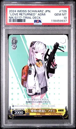 WEISS SCHWARZ JAPANESE GODDESS OF VICTORY: NIKKE "LOVE RETURNED" ADMI PSA 10 - Image 1
