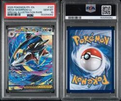 2025 POKEMON PHANTASMAL FLAMES SPECIAL ILLUSTRATION RARE MEGA SHARPEDO EX PSA 10 - Image 3