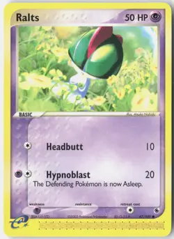 Ralts 67/109 Common Ruby & Sapphire Pokemon Near Mint - Image 1