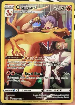 Pokemon Charizard Lost Origin Trainer Gallery Ultra Rare Full Art Holo TG03/TG30 - Image 1