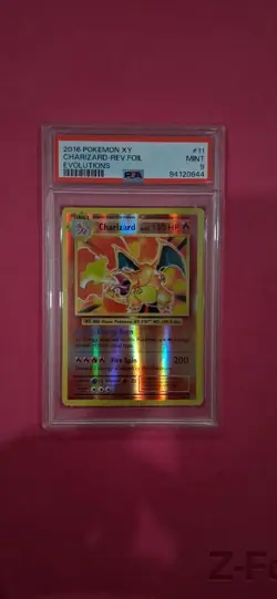 Pokemon Charizard 11/108 Evolutions Reverse Holo Rare 2016 PSA 9 English - Image 1