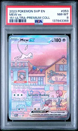 2023 Pokemon Svp En-Sv Black Star Promo #053 Mew Ex 151 Ultra-Premium Coll PSA 8 - Image 1