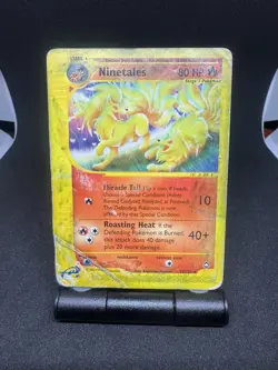 Nintendo Pokemon TCG Aquapolis Ninetales 25/147 Rare Regular e-Reader DAMAGED - Image 1