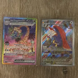 Pokemon Alolan Exeggutor EX 242/191 & Braviary 214/191 Sv08: Surging Sparks SIR - Image 1
