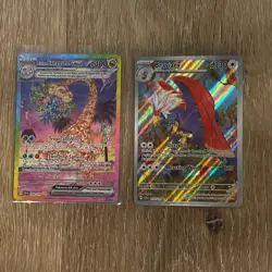 Pokemon Alolan Exeggutor EX 242/191 & Braviary 214/191 Sv08: Surging Sparks SIR - Image 2