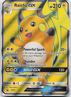 Raichu GX - SM90 Holo Promo Sun & Moon Promo Pokemon Near Mint - Image 1