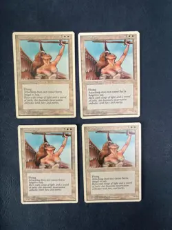 MTG 4X 4TH EDITION SERRA ANGEL MAGIC THE GATHERING UNCOMMON ENGLISH CREATURE - Image 1