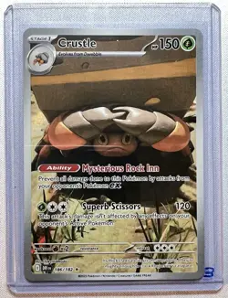 Pokemon TCG Crustle 186/182 Destined Rivals Illustration Rare Holo Full Art NM - Image 1