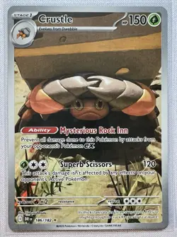 Pokemon TCG Crustle 186/182 Destined Rivals Illustration Rare Holo Full Art NM - Image 2