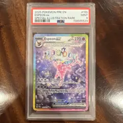 Pokemon Espeon Ex 155 Prismatic Evolutions Special Illustration Rare PSA 9 - Image 1