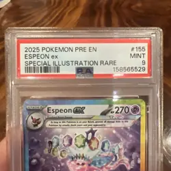Pokemon Espeon Ex 155 Prismatic Evolutions Special Illustration Rare PSA 9 - Image 5