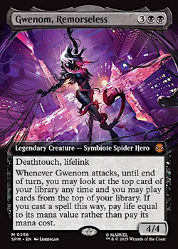 MTG Marvel Spider-Man, Gwenom, Remorseless - Extended Art Non Foil - Image 1