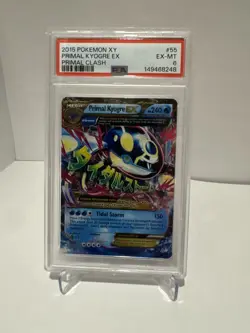 PSA 6 EX-MT 2015 POKEMON XY PRIMAL CLASH #55 PRIMAL KYOGRE EX - Image 1