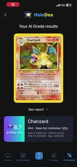 1999 Pokemon Charizard 4/102 Base Set Holo (LP) excellent condition - Image 2