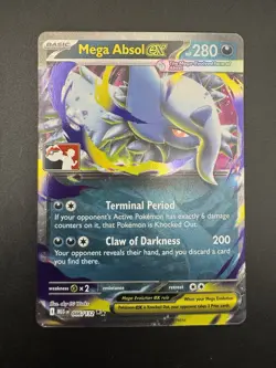 Pokemon Mega Absol ex 086/132 Prize Pack Series Double Rare Holo Pack Fresh - NM - Image 4