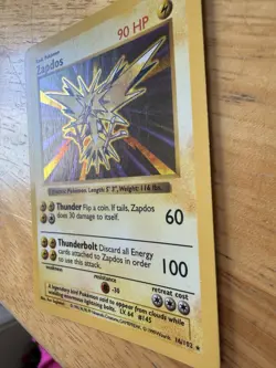 Wizards of the Coast Zapdos 16/102 Base Set Holo Rare Unlimited 1999 90 HP - Image 5
