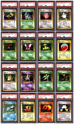 Pokemon 1997 Japanese Jungle Complete Holo Set PSA 9 - Image 1