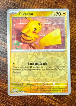 Pikachu 051/162 Temporal Forces Common NM Pokemon TCG - Image 1