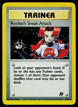 Pokemon Card - Rocket's Sneak Attack Team Rocket 16/82 Holo Rare - Image 1