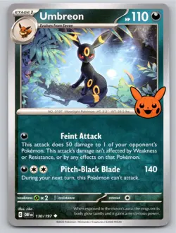 2024 POKEMON UMBREON TRICK OR TRADE BOOSTER 2024 130/197 UNCOMMON NM - Image 1