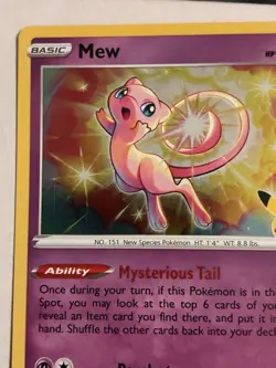 Pokemon TCG Mew 011/025 Holo Rare 2021 Celebrations Base Set NM Condition - Image 3