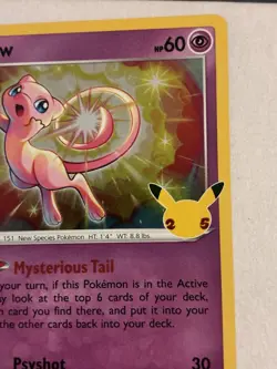 Pokemon TCG Mew 011/025 Holo Rare 2021 Celebrations Base Set NM Condition - Image 4