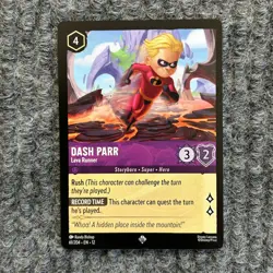 Disney Lorcana Wilds Unknown Dash Parr Lava Runner 61/204 Super Rare Near Mint - Image 1