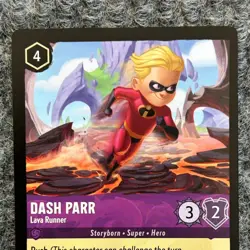 Disney Lorcana Wilds Unknown Dash Parr Lava Runner 61/204 Super Rare Near Mint - Image 3