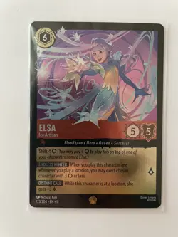 Disney Lorcana TCG: Elsa - Ice Artisan Legendary FOIL 123/204 EN 11 - Image 1